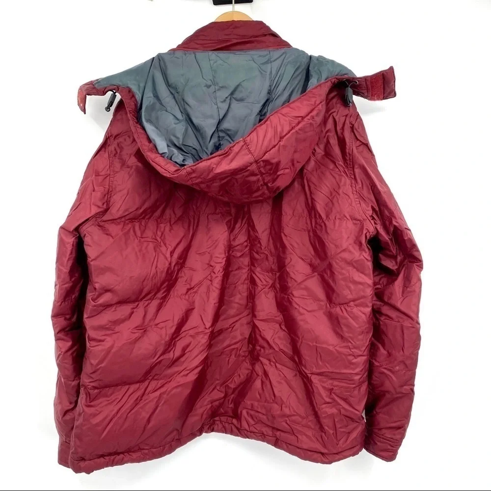 Eddie Bauer goose down hooded puffer jacket L
